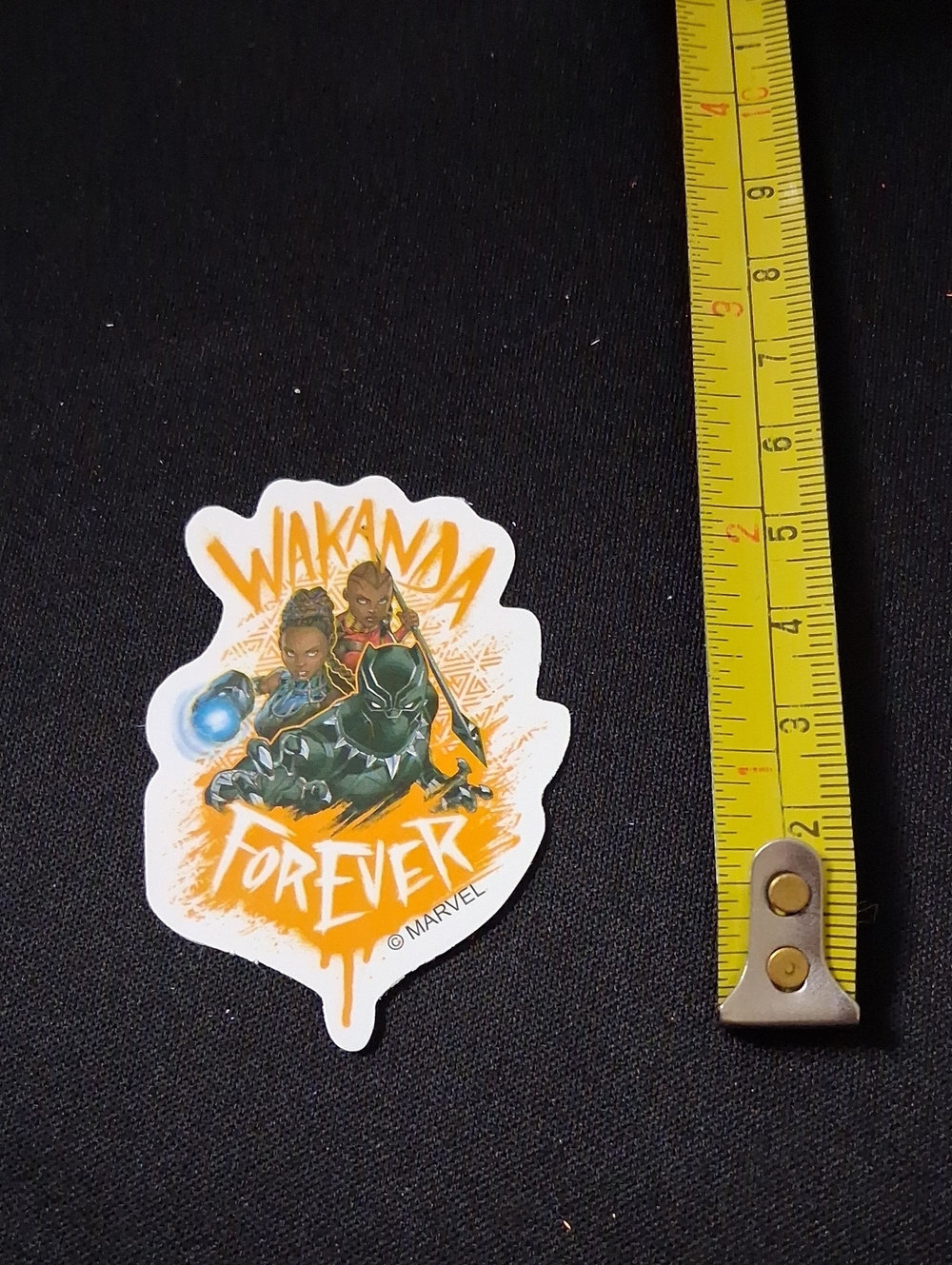 Marvel Wakanda Forever Waterproof Sticker - Orange, Black, Blue